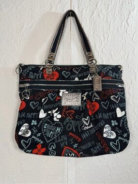 Coach | Bags | Coach Madison Leather North South Tote Black Violet